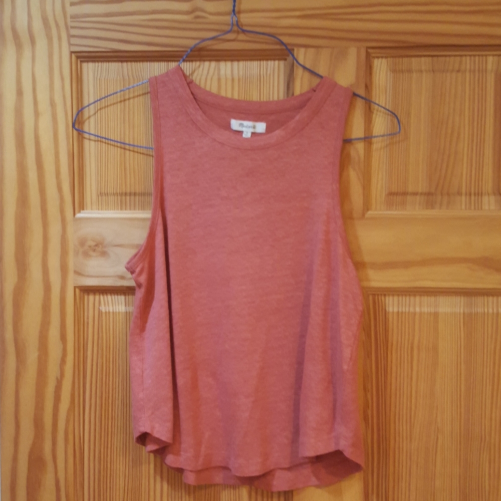 Pink Linen Tank top Madewell